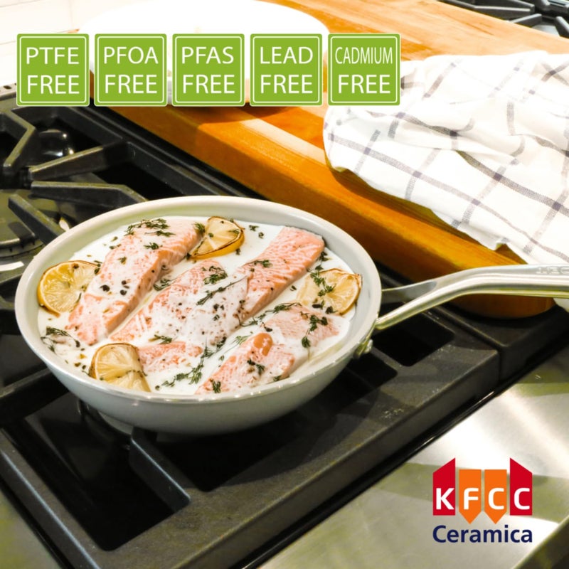 TECHEF - CeraTerra - 8 inch Ceramic Frying Pan â€“ PFAS, PTFE & PFOA-Free, Toxin-Free Ceramic Coating, Induction-Ready, Oven & Dishwasher Safe, Ceramic Nonstick Frying Pan Made in Korea - Image 2